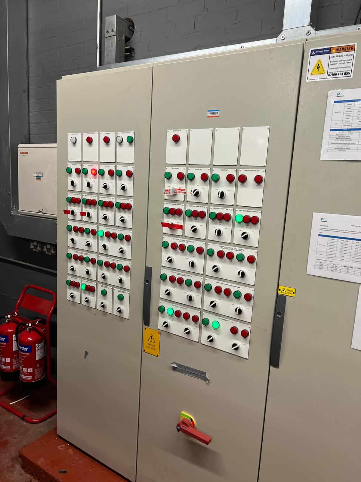 Control panel for commercial plant room