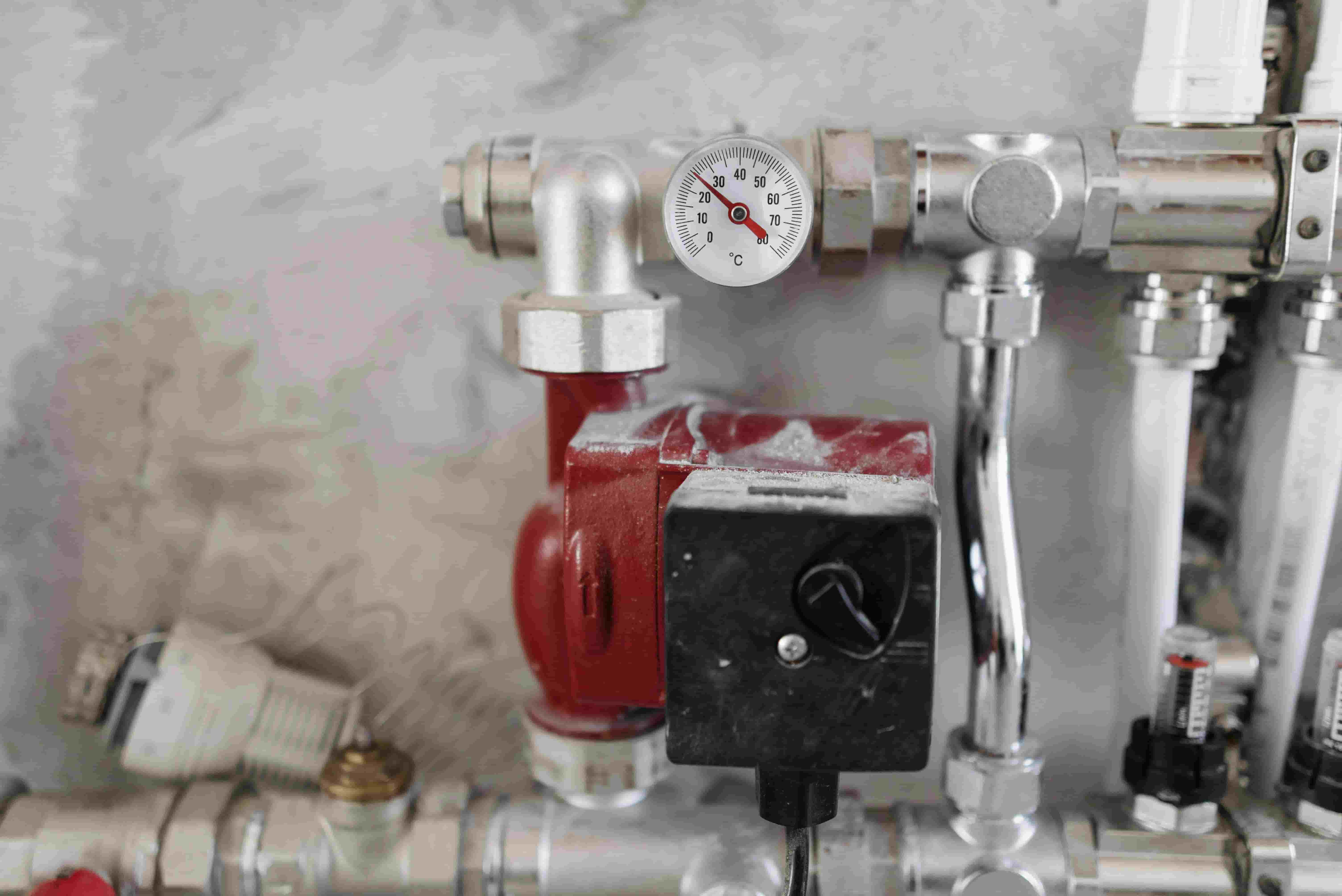 Industrial boiler room installation