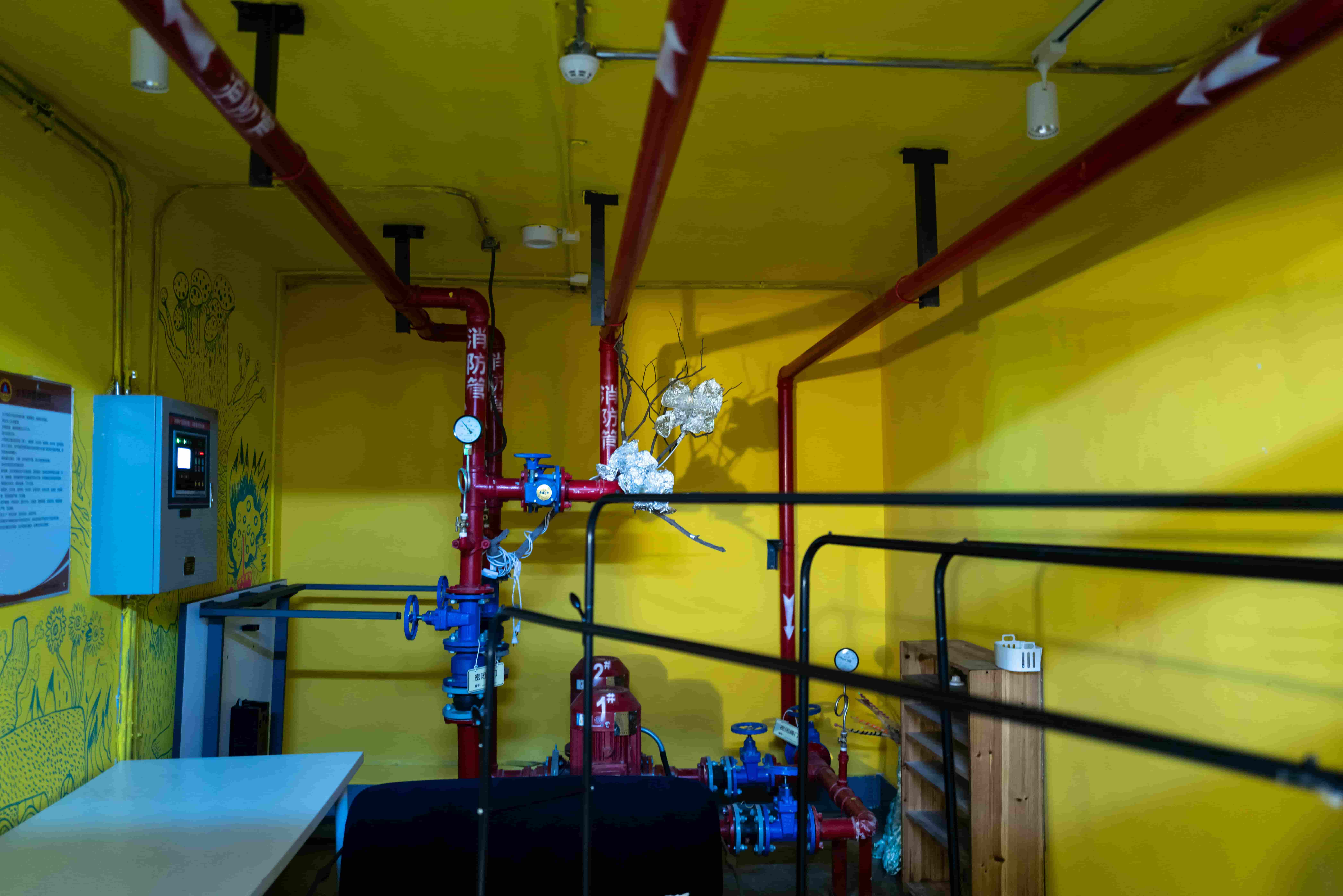 Commercial boiler room installation
